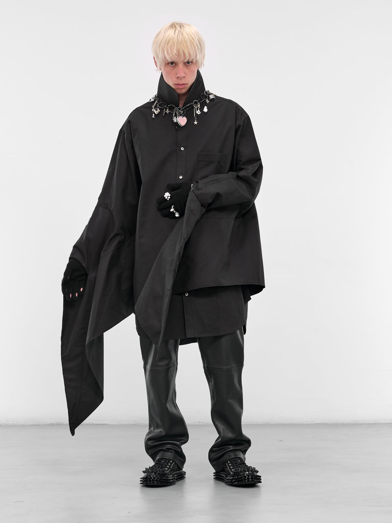 Black Wing Button-Up Shirt (25AW21SH164-BLACK)