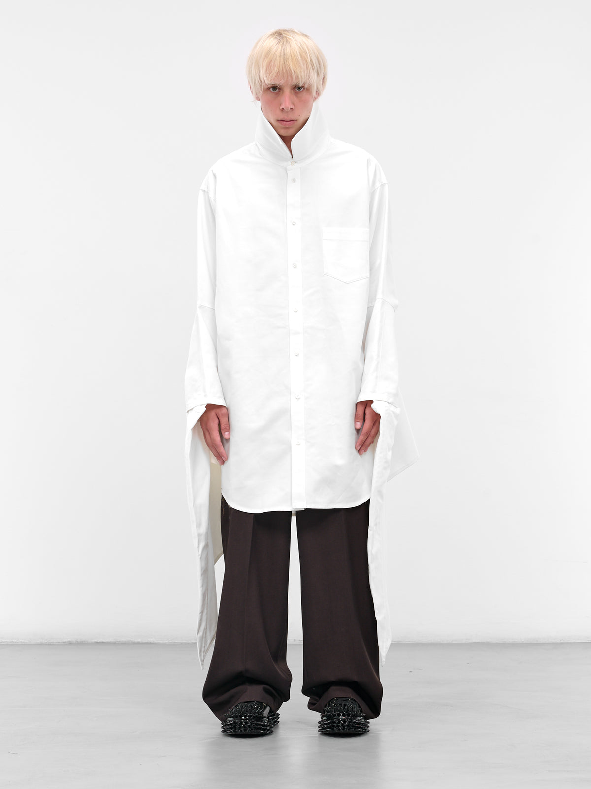 White Wing Button-Up Shirt (25AW21SH164-WHITE)