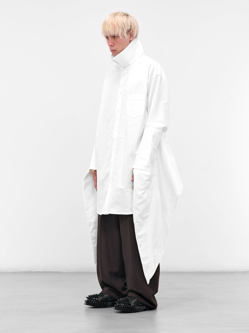 White Wing Button-Up Shirt (25AW21SH164-WHITE)