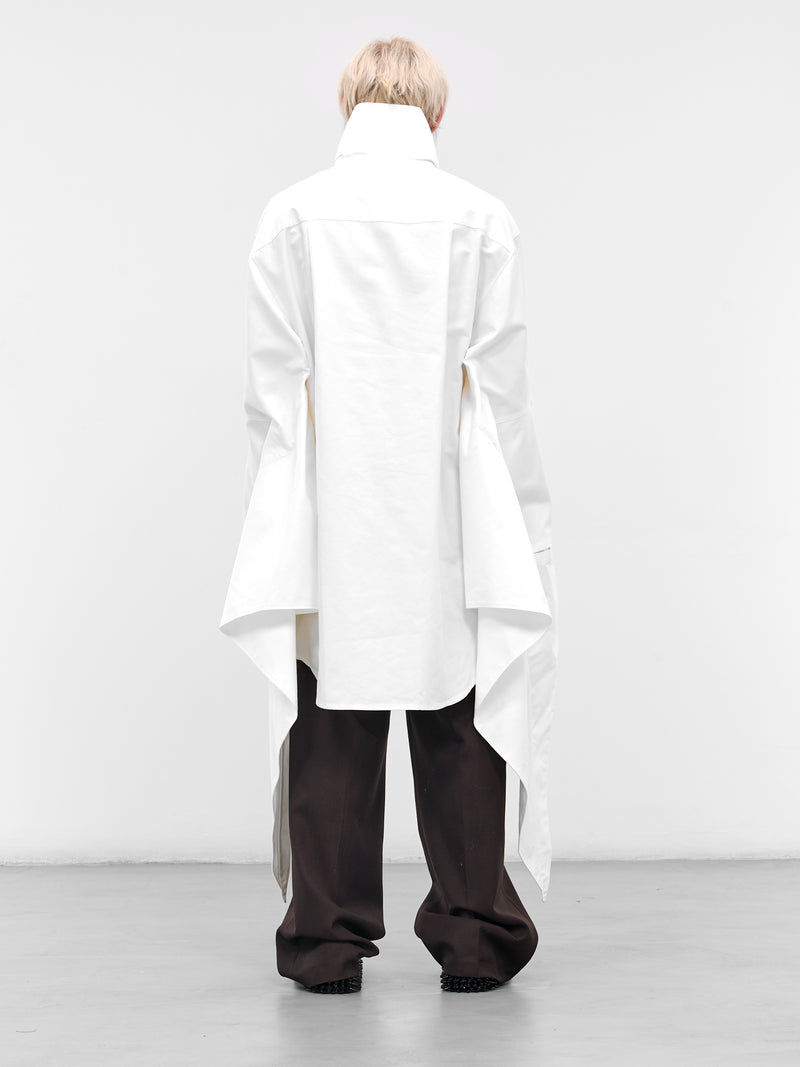 White Wing Button-Up Shirt (25AW21SH164-WHITE)