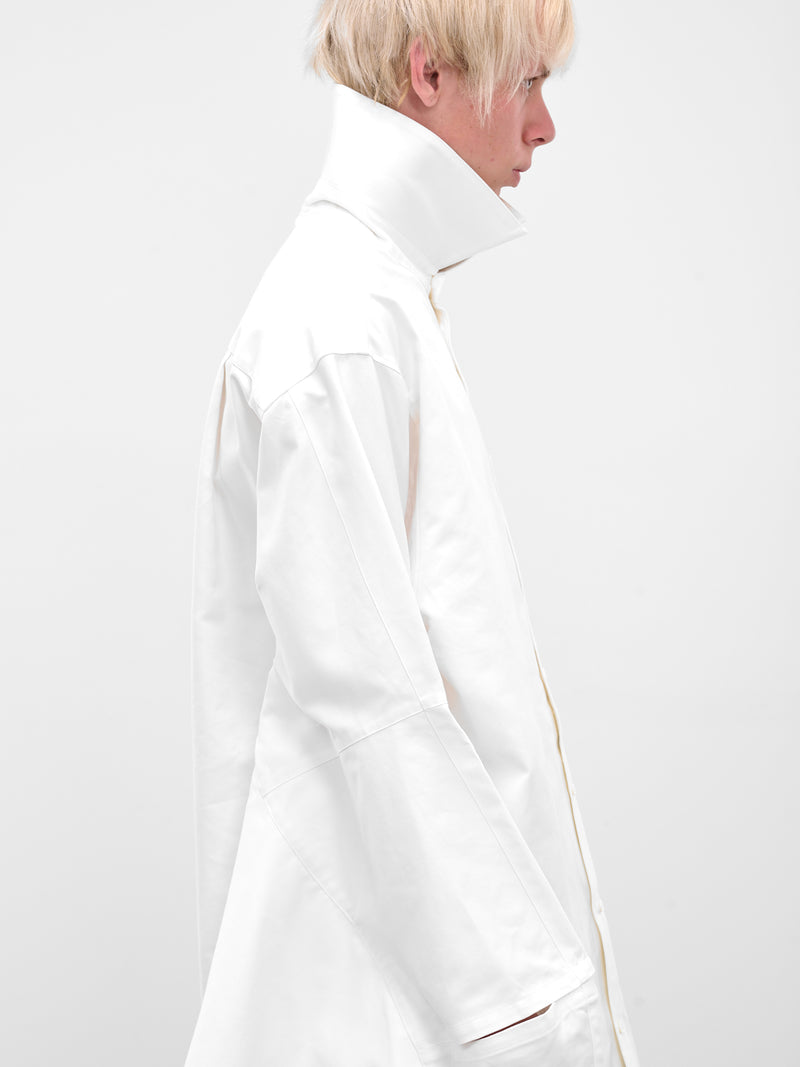 White Wing Button-Up Shirt (25AW21SH164-WHITE)