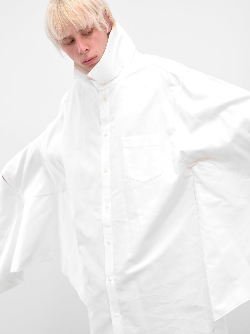 White Wing Button-Up Shirt (25AW21SH164-WHITE)
