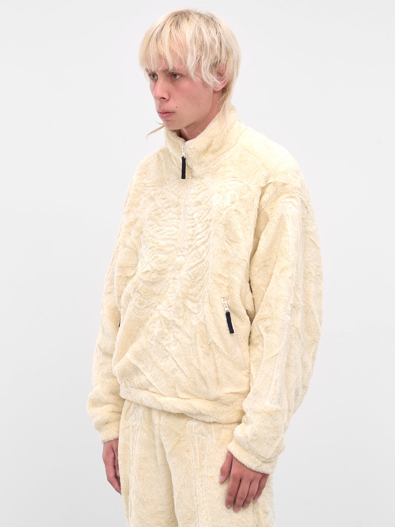 Ivory Skeletal Embroidery Fleece Sweater (25AW32BL232-IVORY)