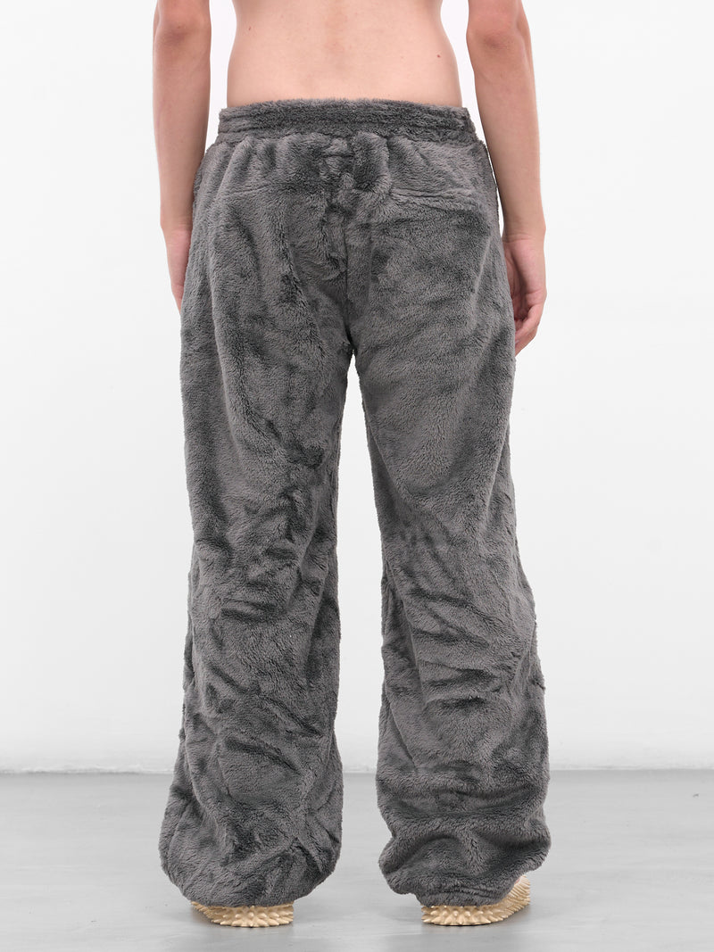 Gray Skeletal Embroidery Fleece Pants (25AW32PT329-GREY)