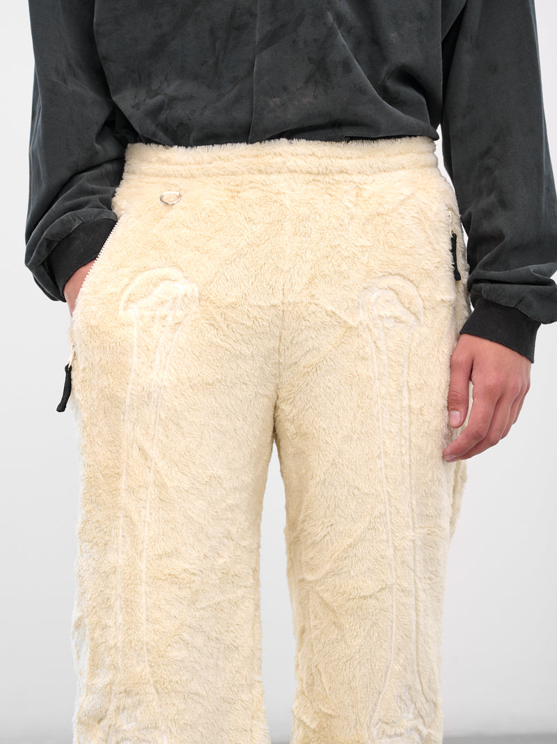 Ivory Skeletal Embroidery Fleece Pants (25AW32PT329-IVORY)