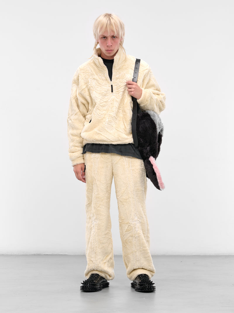 Ivory Skeletal Embroidery Fleece Pants (25AW32PT329-IVORY)