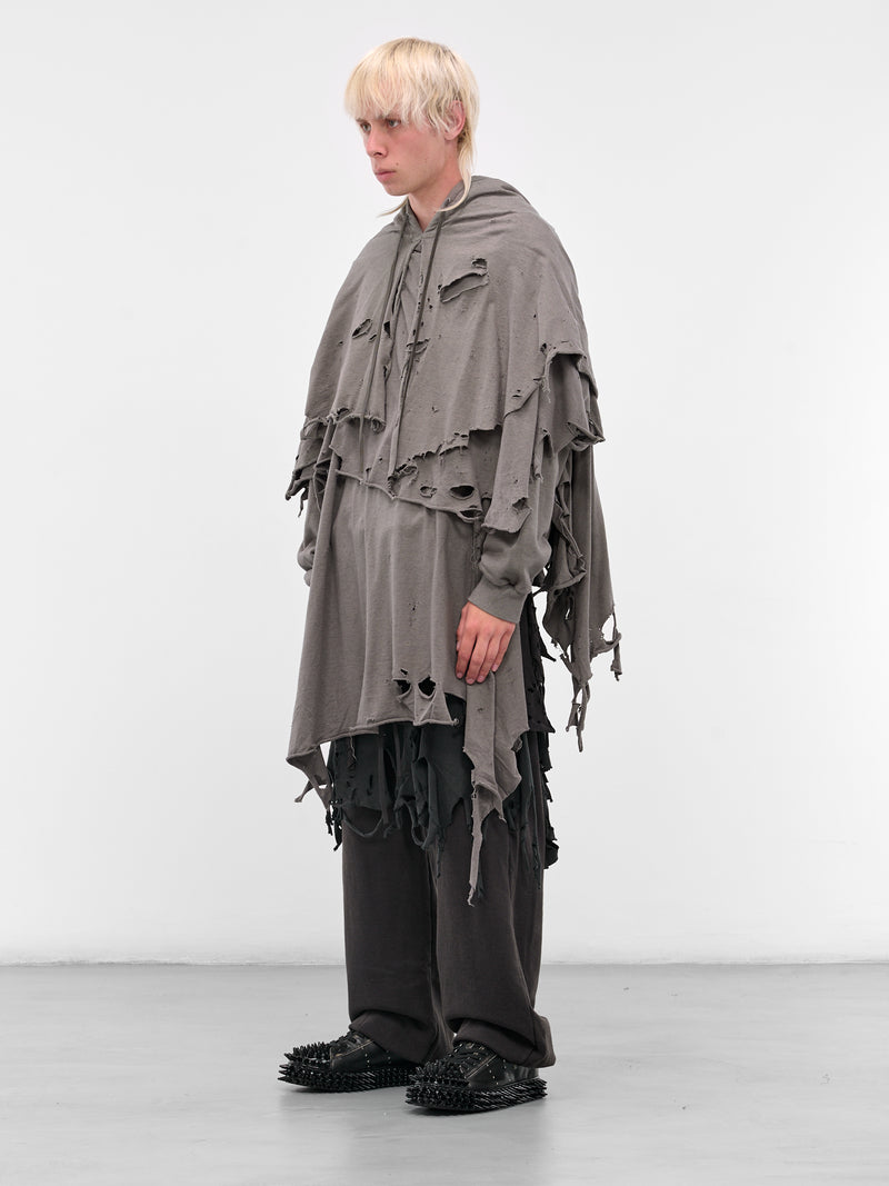 Gray Distressed Layering Hoodie (25AW34CS397-GREY)