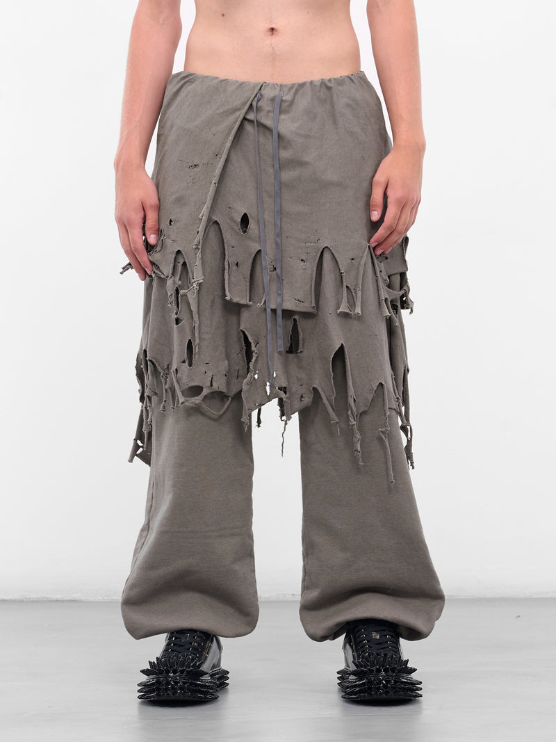 Gray Distressed Layering Sweatpants (25AW34PT327-GREY)