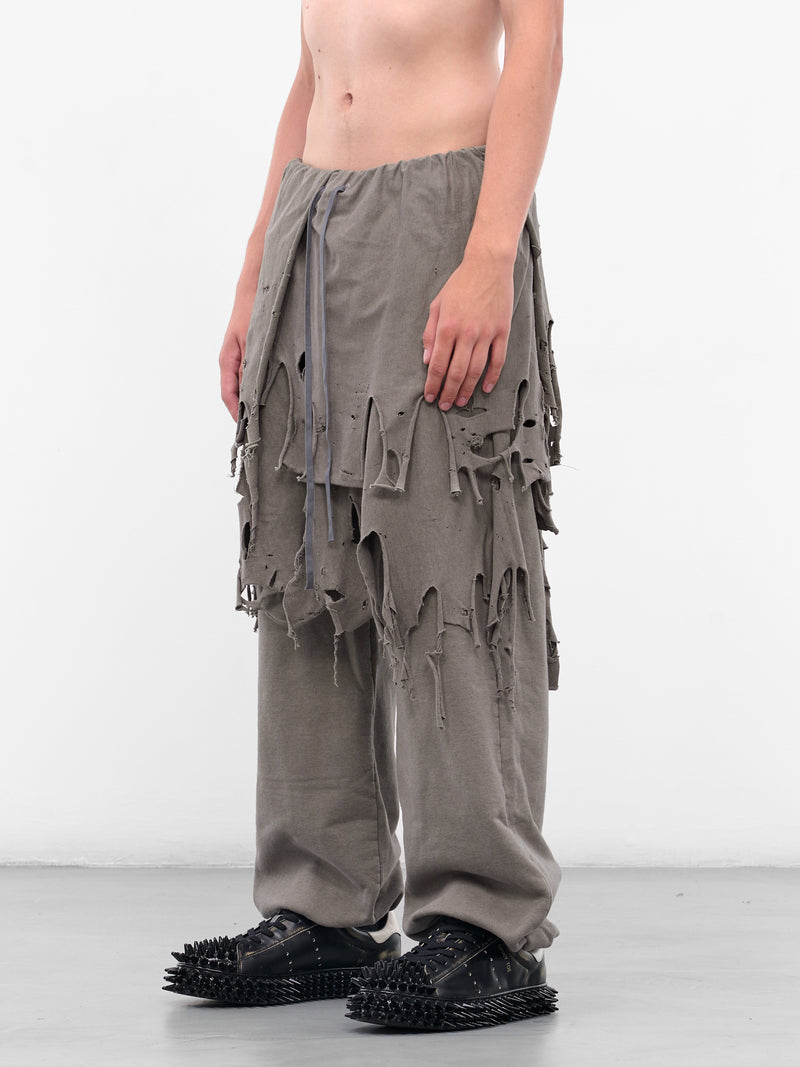 Gray Distressed Layering Sweatpants (25AW34PT327-GREY)