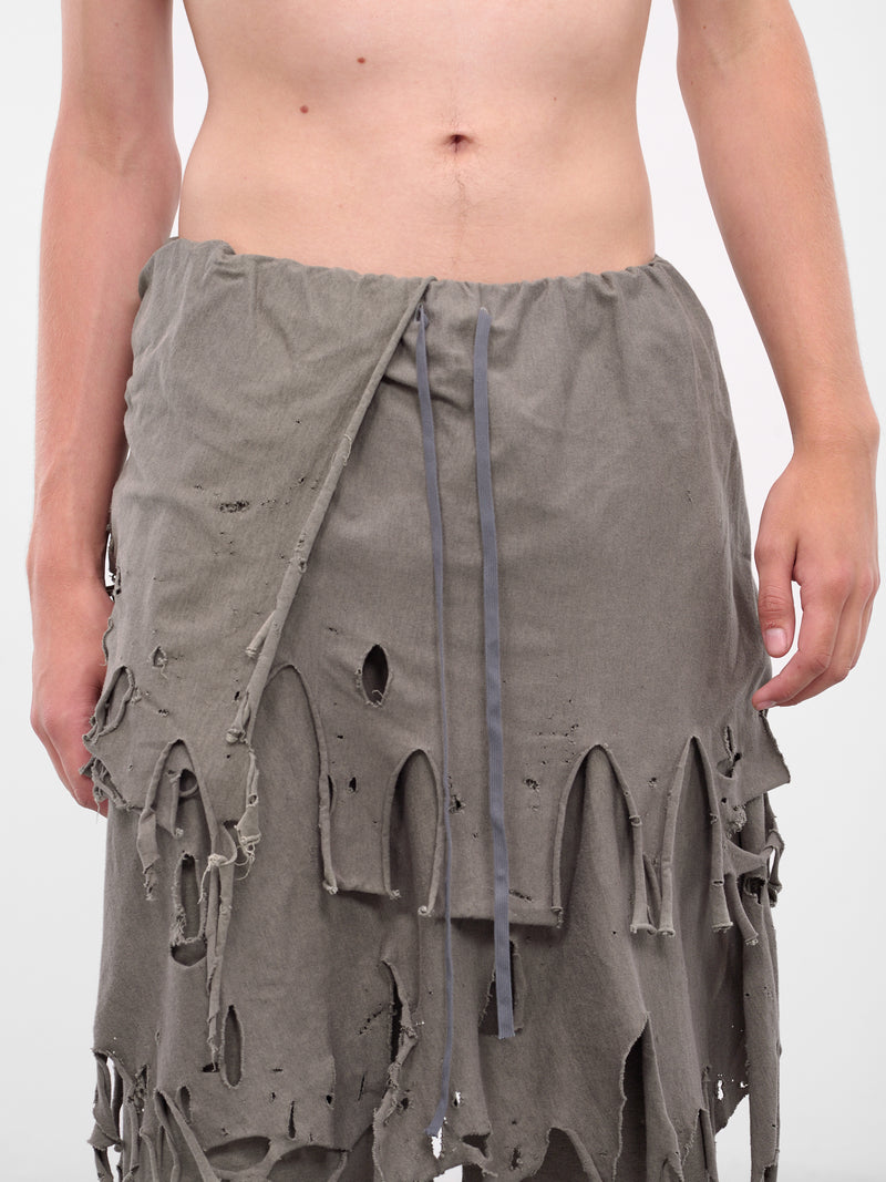 Gray Distressed Layering Sweatpants (25AW34PT327-GREY)