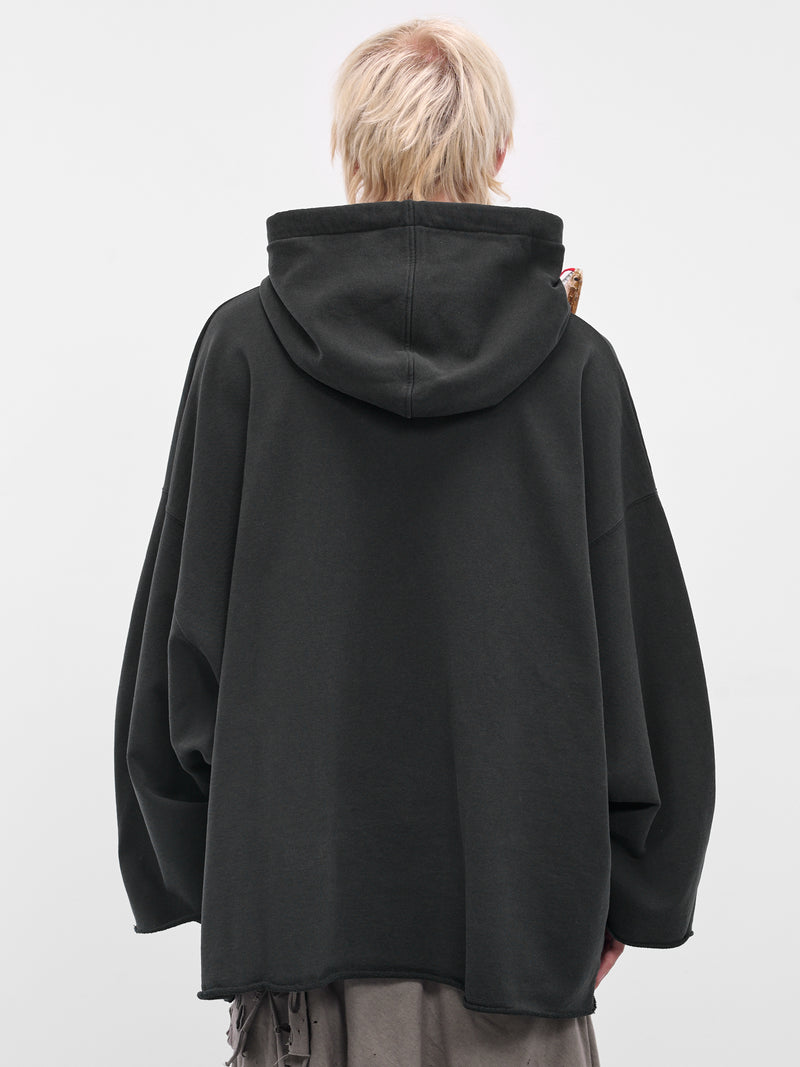 Black Pet Snake Graphic Hoodie (25AW36CS398-BLACK)