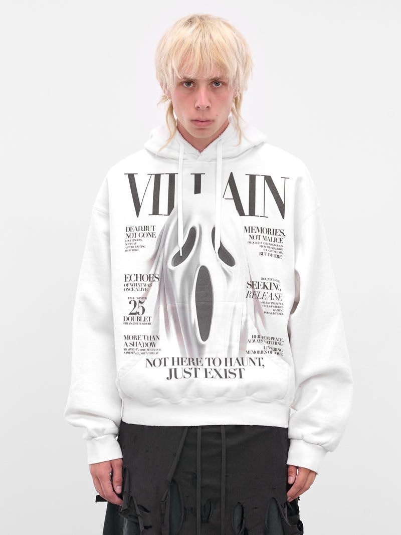 White Ghost Villain Hoodie (25AW47CS410-WHITE)