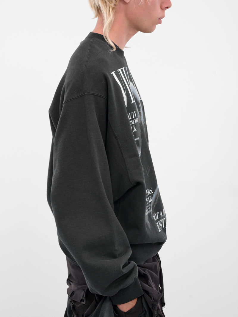 Black Raven Villain Crewneck Sweatshirt (25AW53CS412-BLACK)