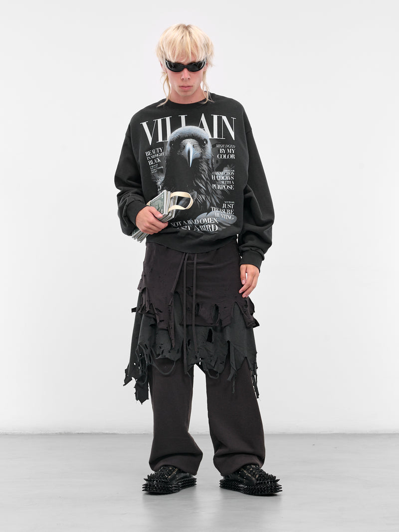 Black Raven Villain Crewneck Sweatshirt (25AW53CS412-BLACK)