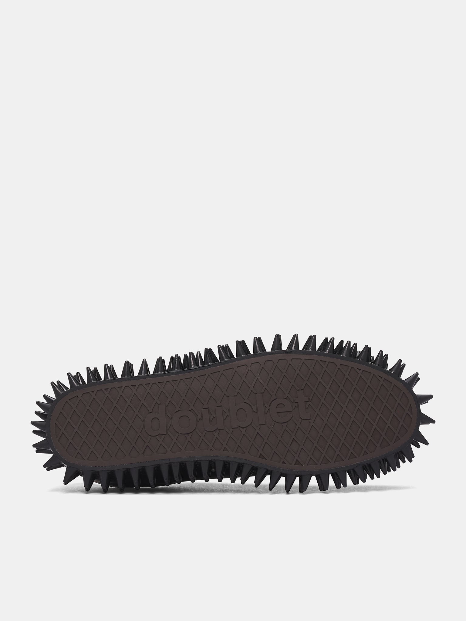 Black Leather Spiky Sneakers (25AW67FT63-BLACK)
