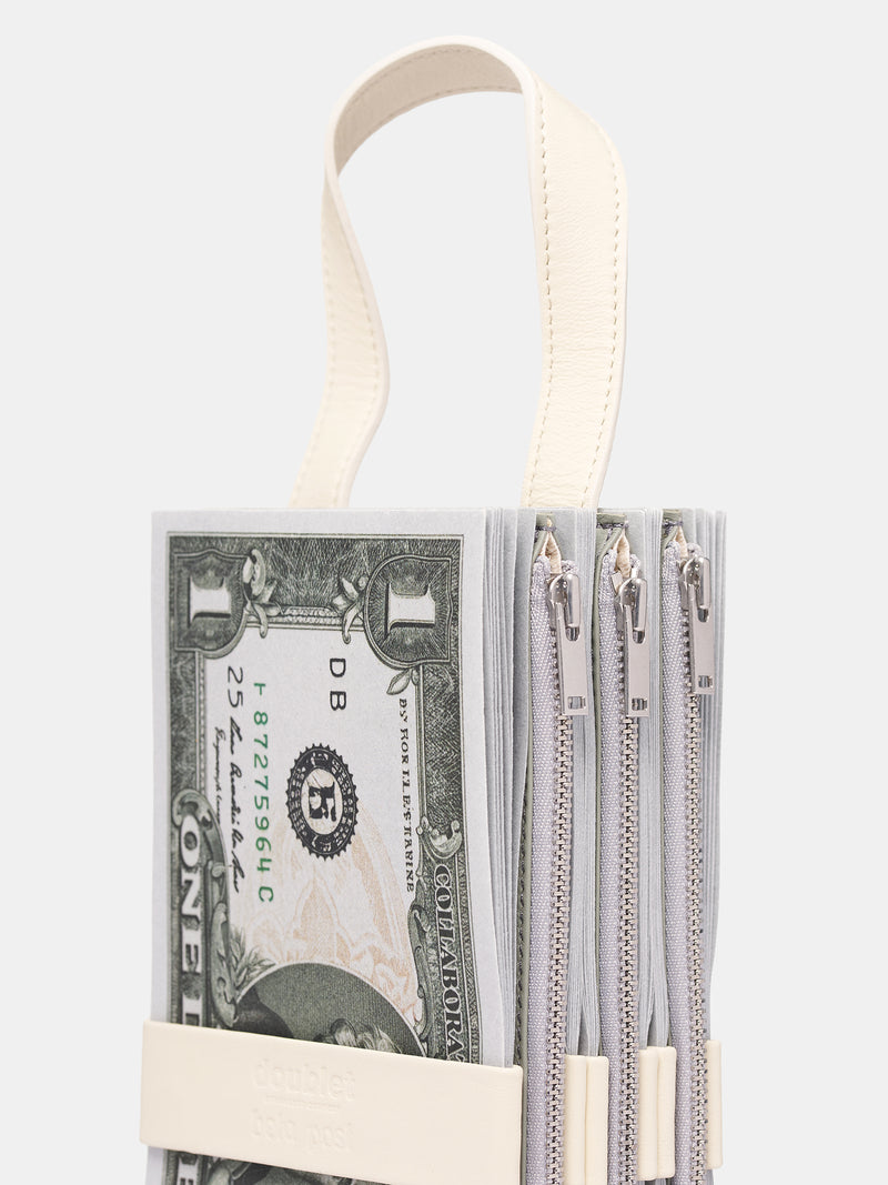 Trompe L'oeil Dollar Bill Bag (25AW77BG63-GREY)