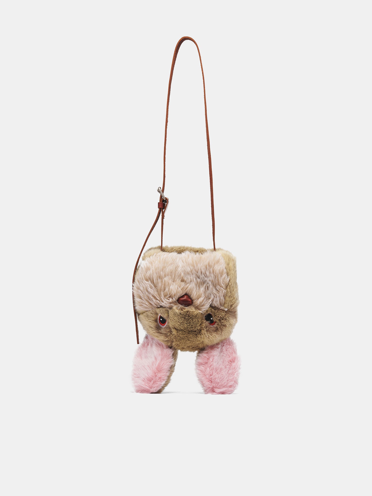 Beige Rabbit Head Plush Bag (25AW81BG66-BEIGE)
