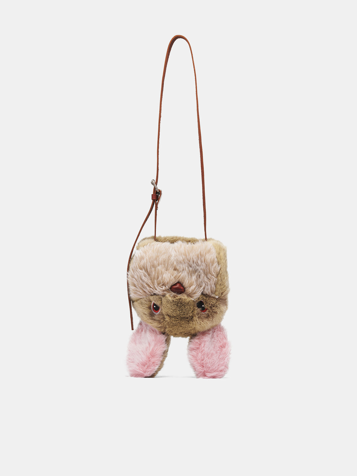 Beige Rabbit Head Plush Bag (25AW81BG66-BEIGE)