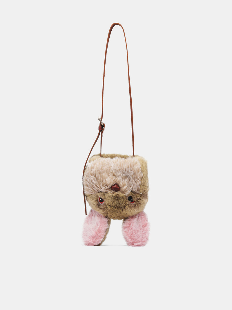 Beige Rabbit Head Plush Bag (25AW81BG66-BEIGE)