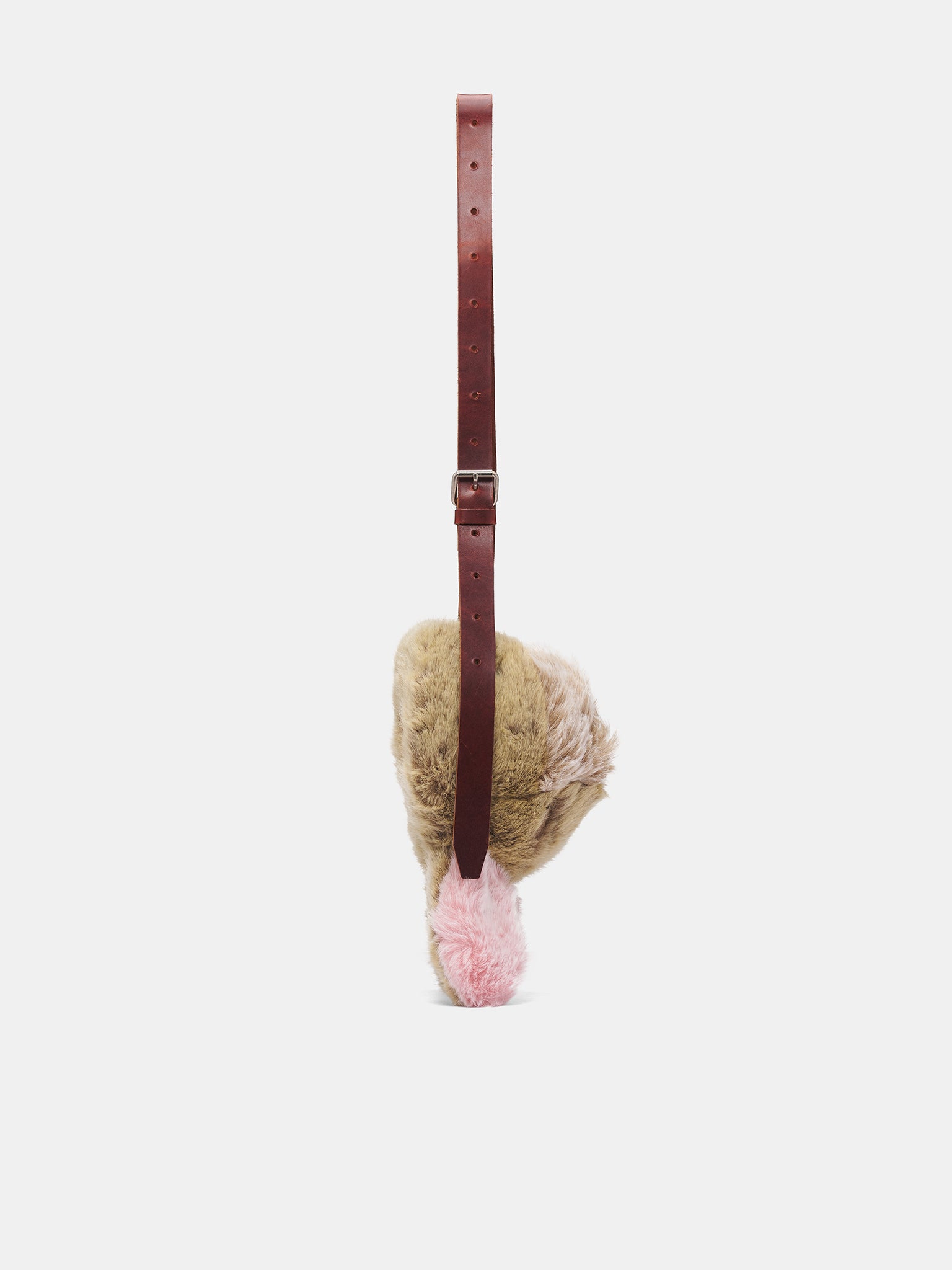 Beige Rabbit Head Plush Bag (25AW81BG66-BEIGE)