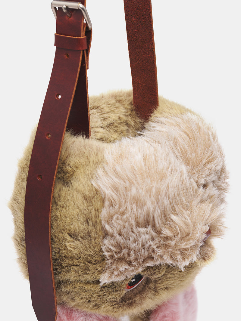 Beige Rabbit Head Plush Bag (25AW81BG66-BEIGE)