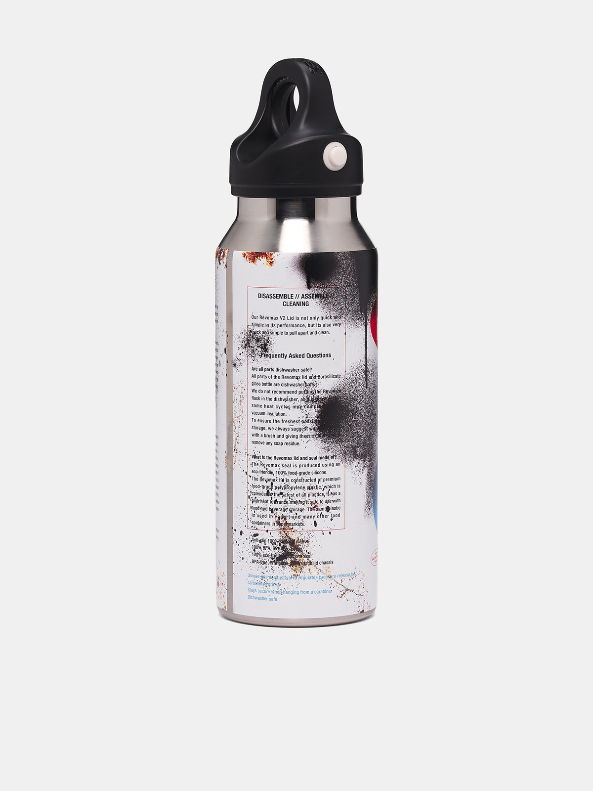 Spray Can Steel Water Bottle (25AW90AC33-BLACK)