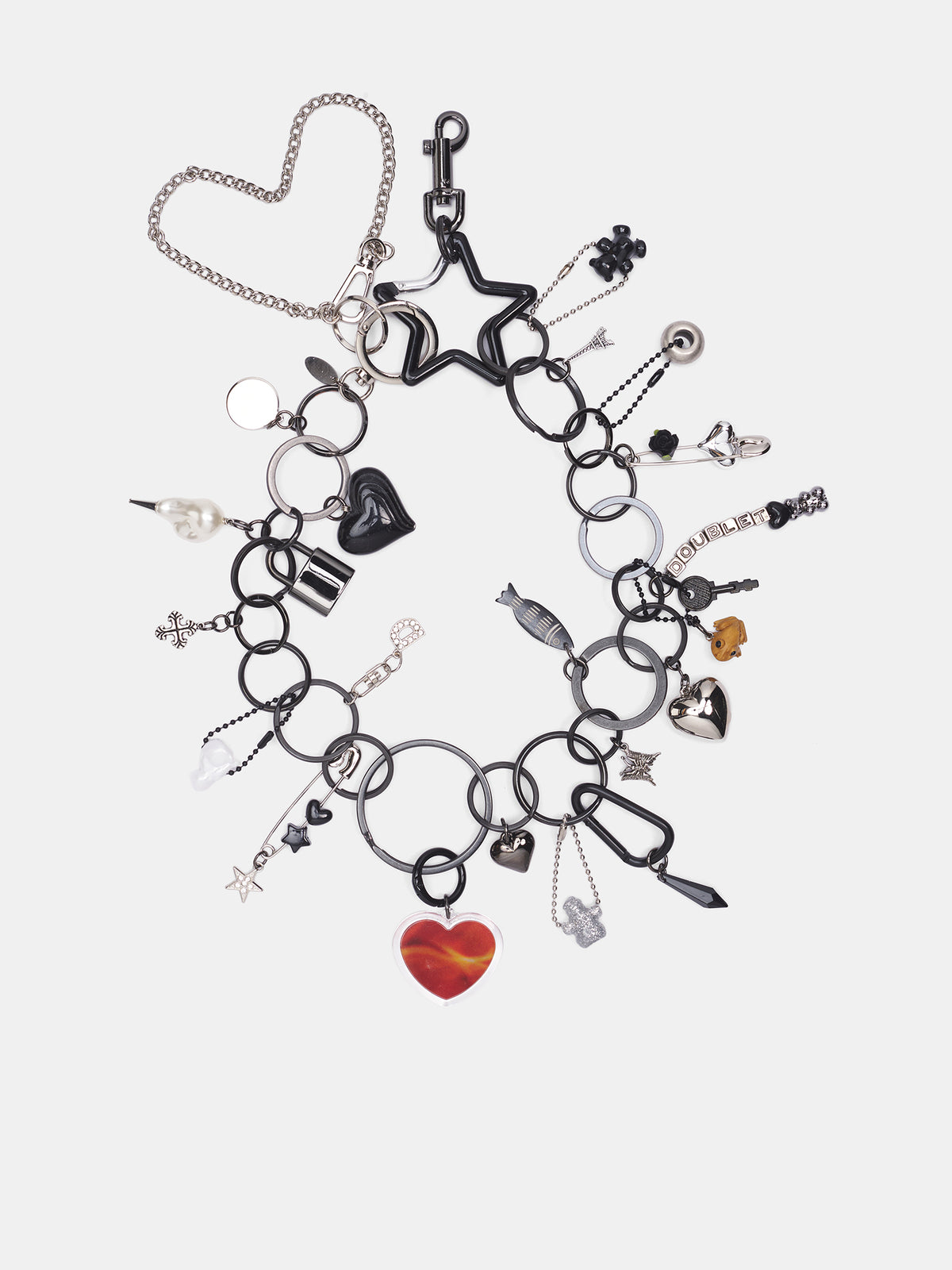 Multi Charm Wallet Key Chain (25AW92AC37-BLACK)