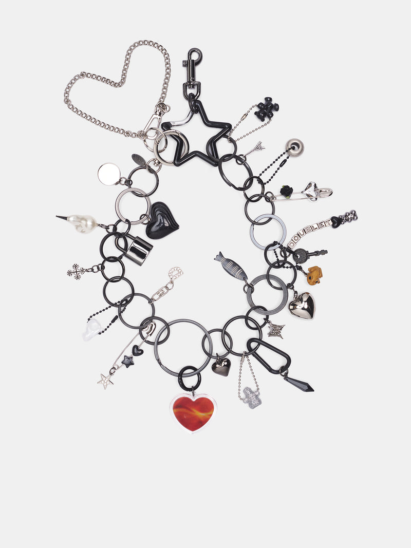 Multi Charm Wallet Key Chain (25AW92AC37-BLACK)