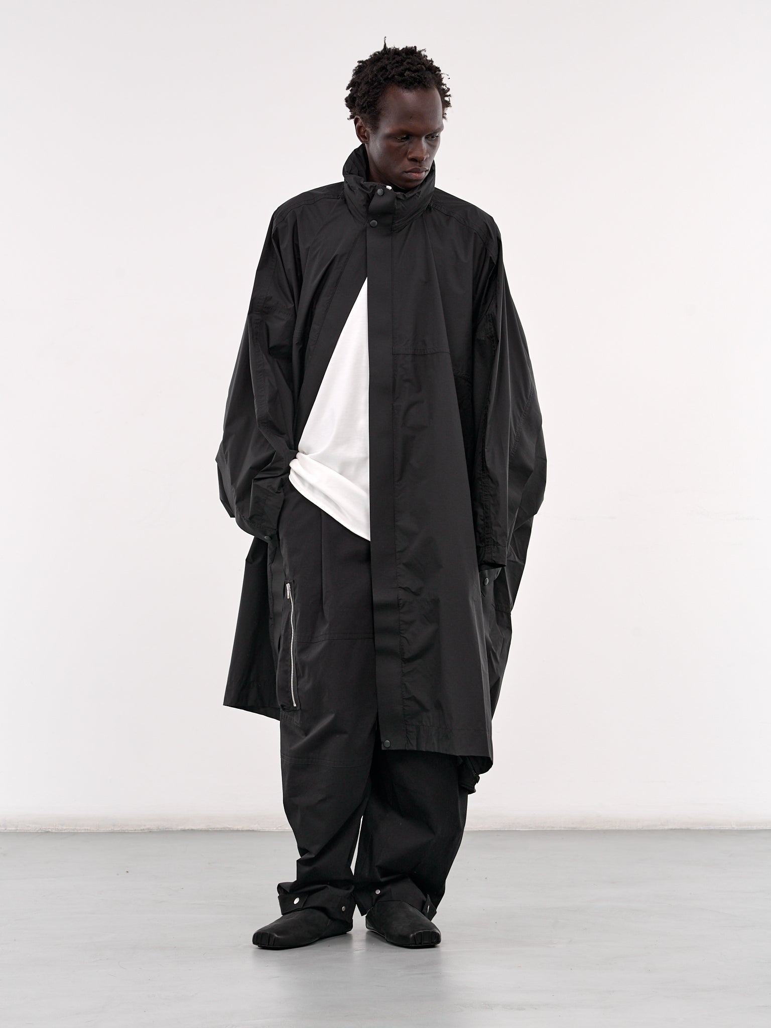 Twill Cotton Cargo Pants (25E96MXR02-BLACK)