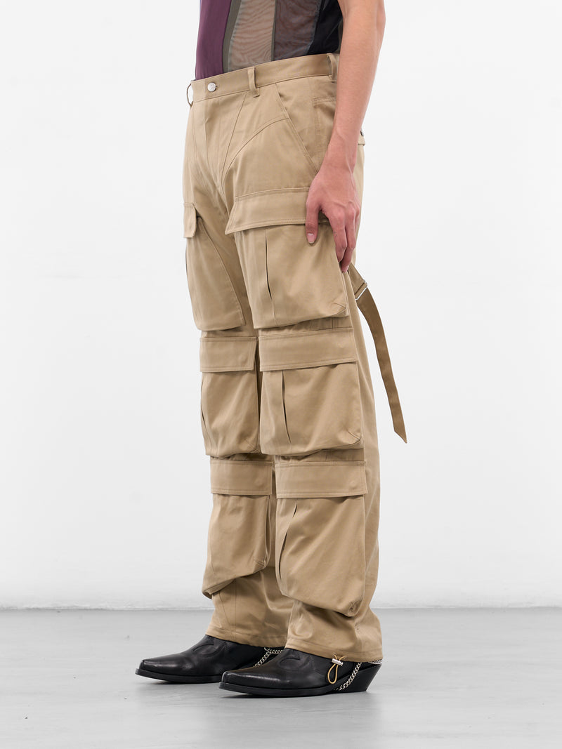 Beige Multi Pocket Cargo Pants (25F1PA0483264-BEIGE)