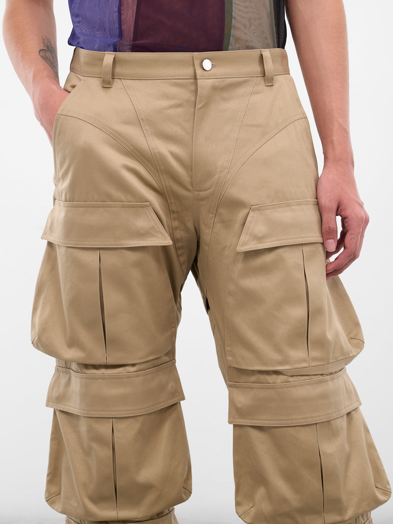 Beige Multi Pocket Cargo Pants (25F1PA0483264-BEIGE)