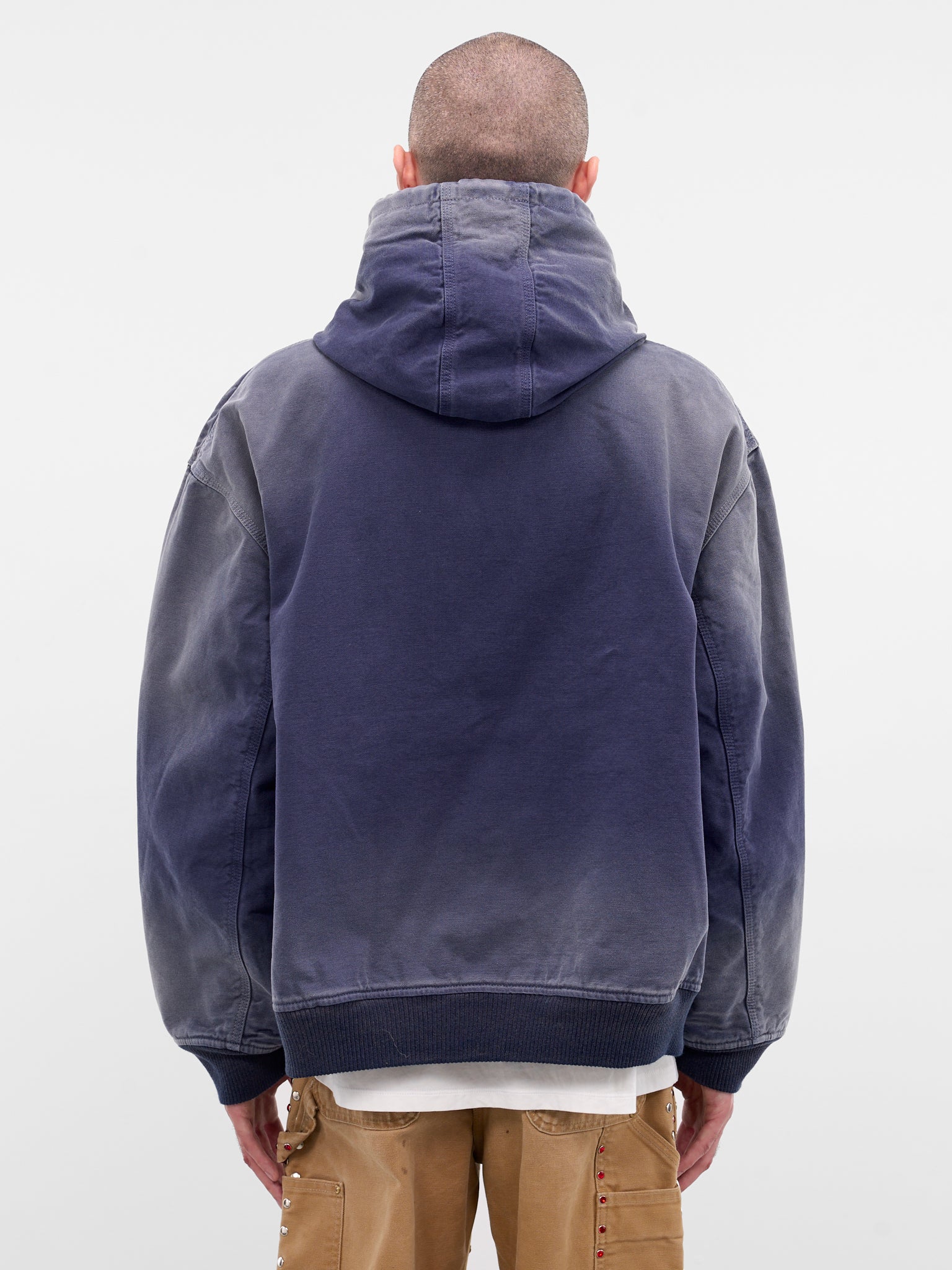 Vintage Effect Embroidered Zip Hoodie (25FW-JK-02-BLUE)