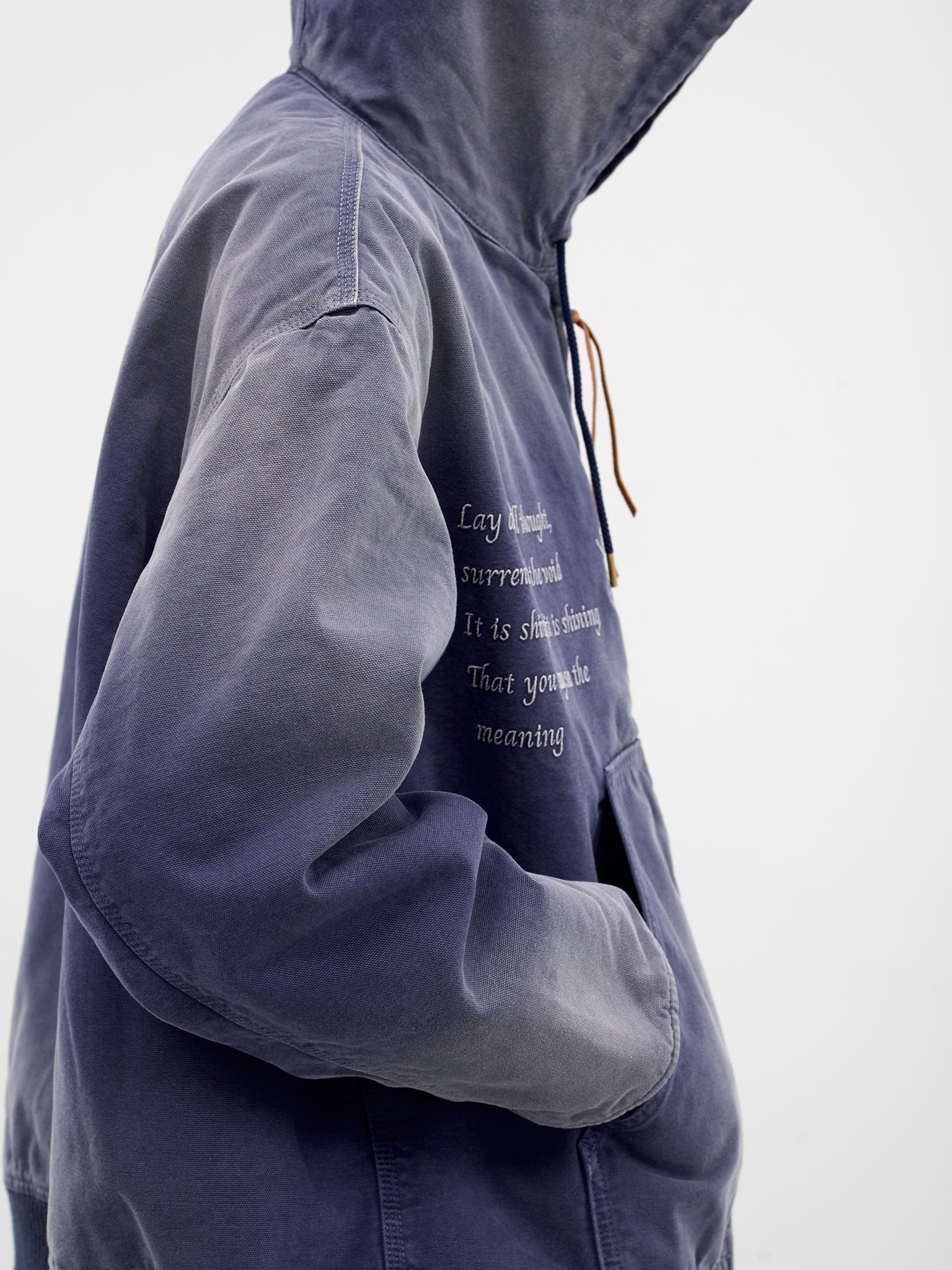 Vintage Effect Embroidered Zip Hoodie (25FW-JK-02-BLUE)