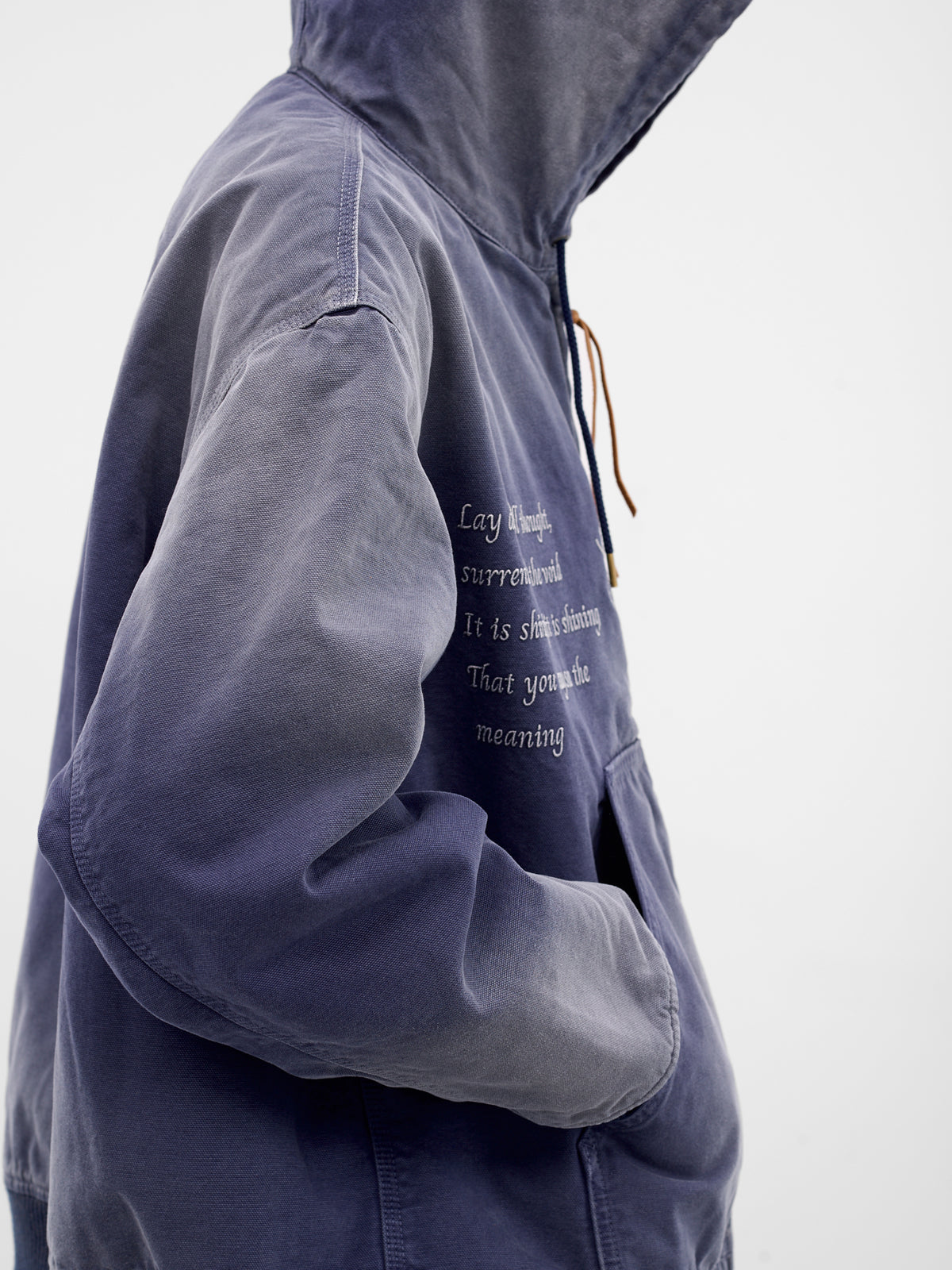 Vintage Effect Embroidered Zip Hoodie (25FW-JK-02-BLUE)