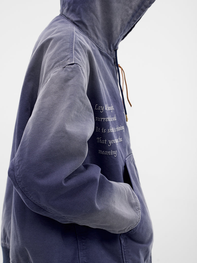 Vintage Effect Embroidered Zip Hoodie (25FW-JK-02-BLUE)