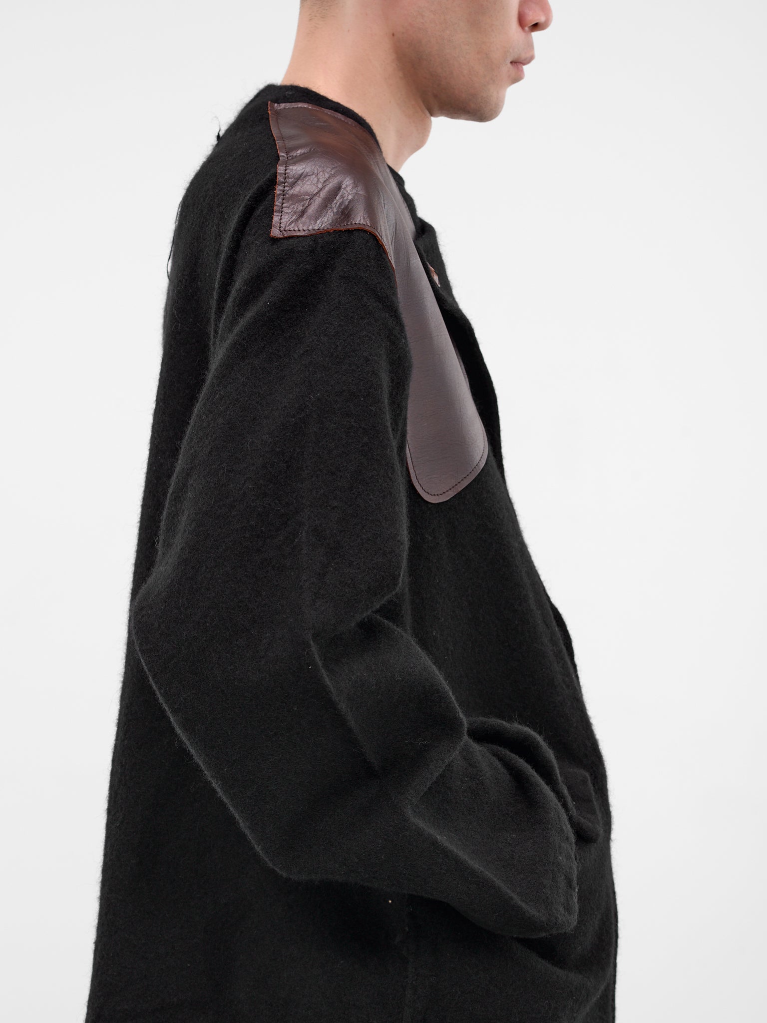 Black Wool Asymmetric Jacket (25FW-JK-08-BLACK)