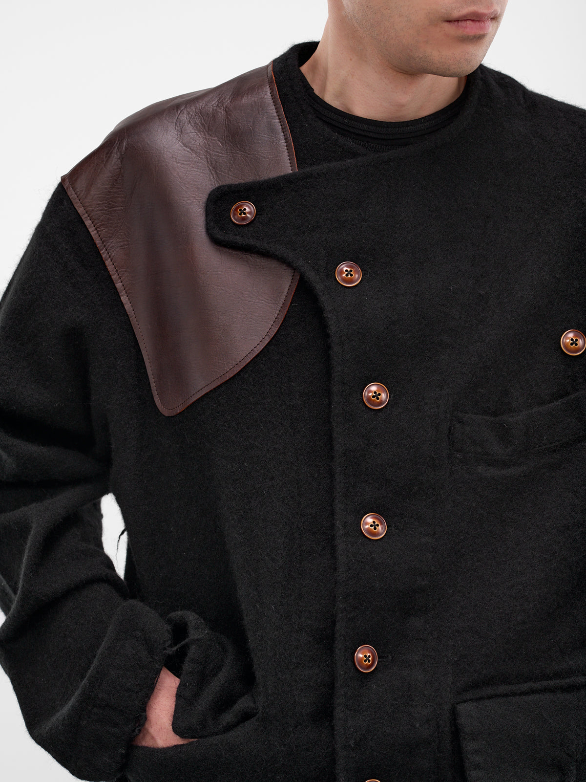 Black Wool Asymmetric Jacket (25FW-JK-08-BLACK)