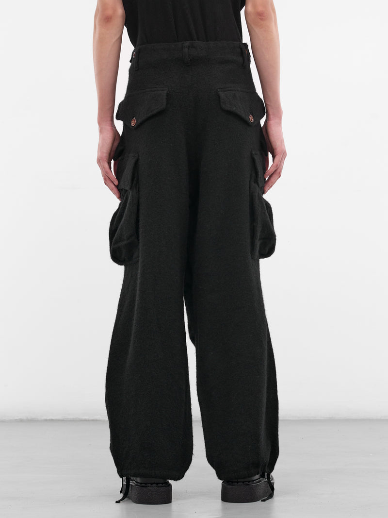 Black Wool Cargo Pants (25FW-P-06-BLACK)