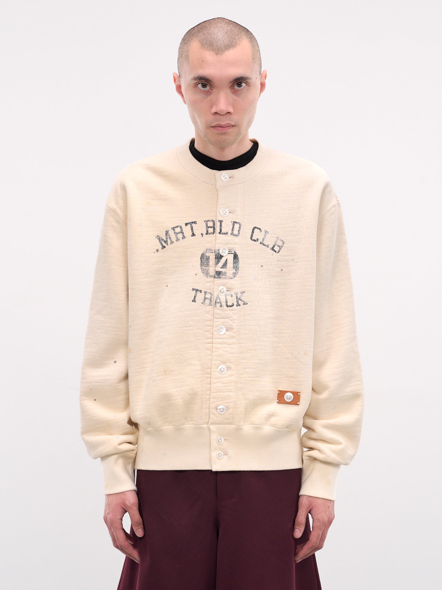 Oatmeal Vintage Crewneck Sweatshirt Cardigan (25FW-T-03-OATMEAL)