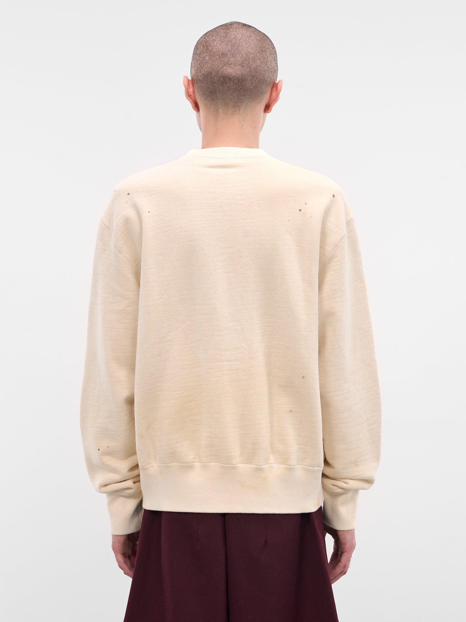 Oatmeal Vintage Crewneck Sweatshirt Cardigan (25FW-T-03-OATMEAL)