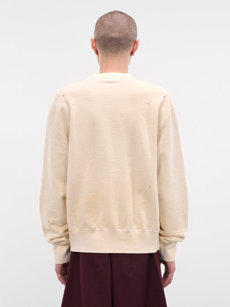 Oatmeal Vintage Crewneck Sweatshirt Cardigan (25FW-T-03-OATMEAL)