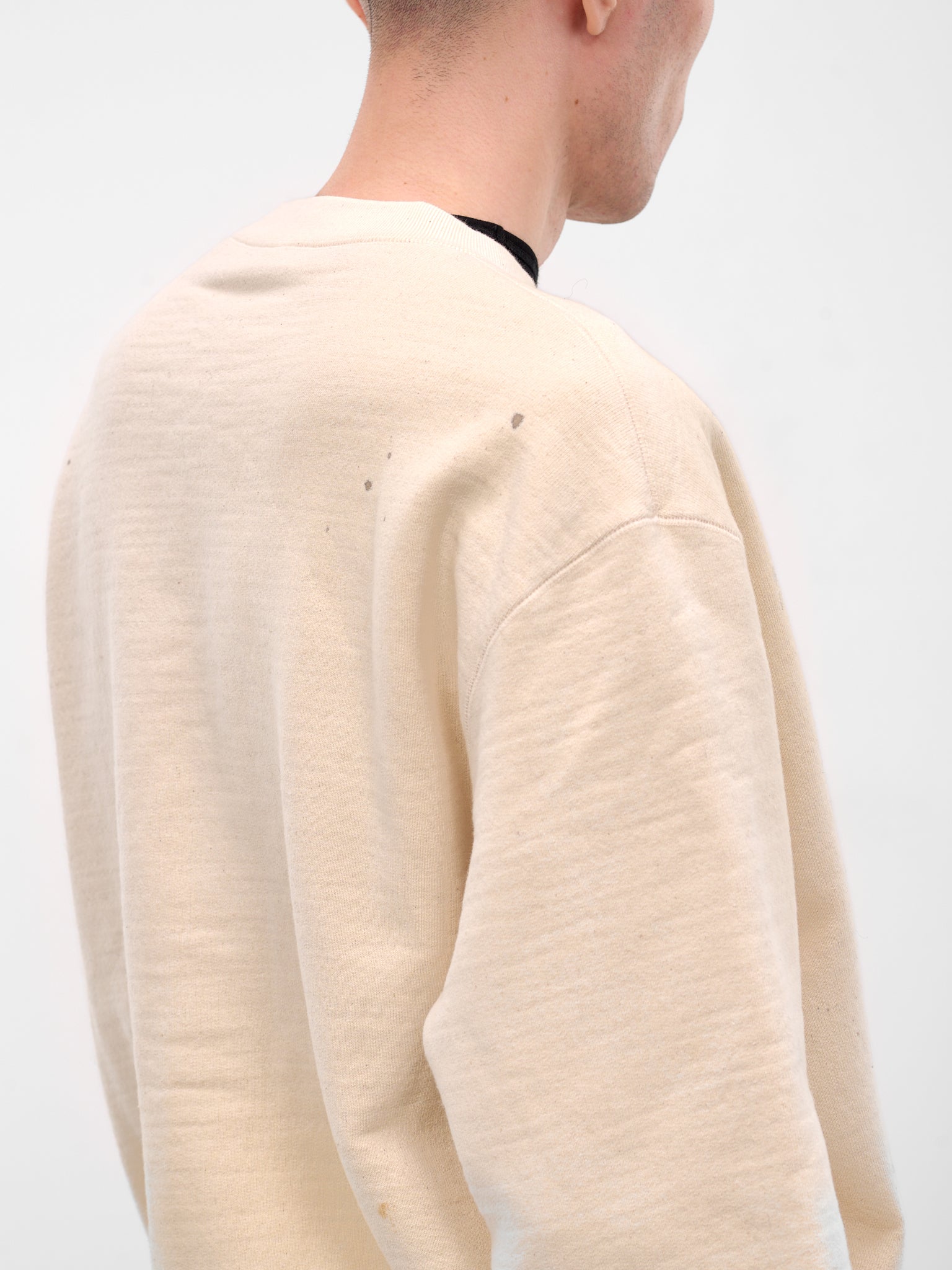 Oatmeal Vintage Crewneck Sweatshirt Cardigan (25FW-T-03-OATMEAL)