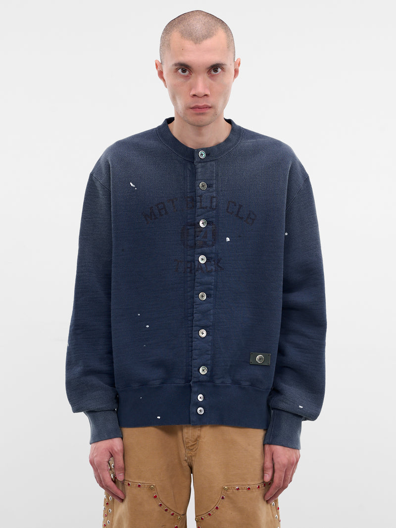 Navy Vintage Crewneck Sweatshirt Cardigan (25FW-T03-V-NAVY)