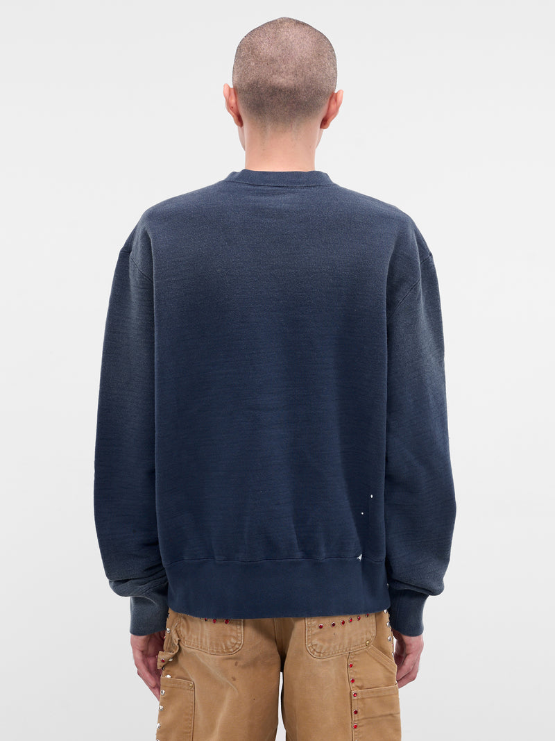 Navy Vintage Crewneck Sweatshirt Cardigan (25FW-T03-V-NAVY)