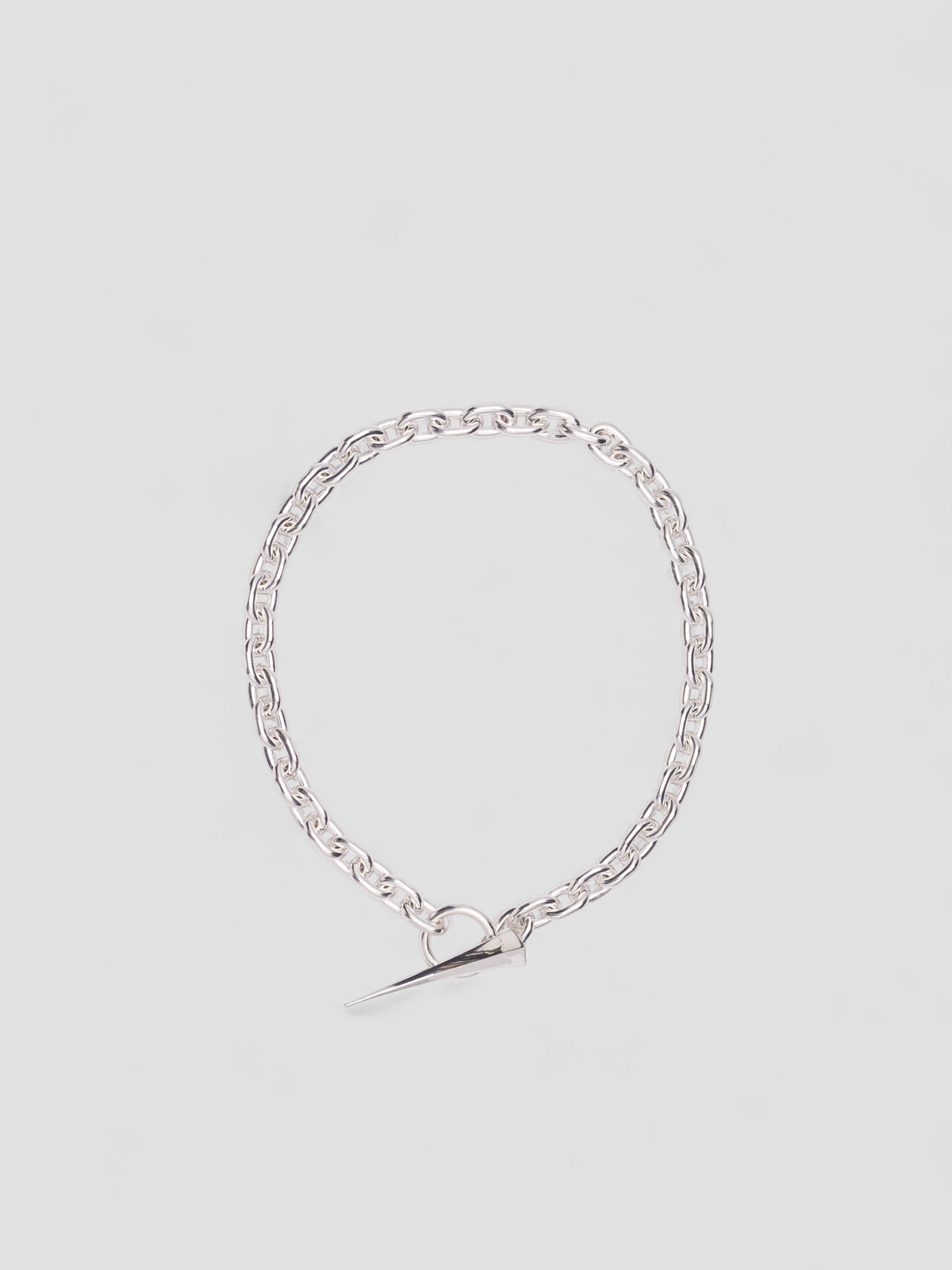 Silver Short Chain Fang Necklace (25S8BJ0103720-SILVER)