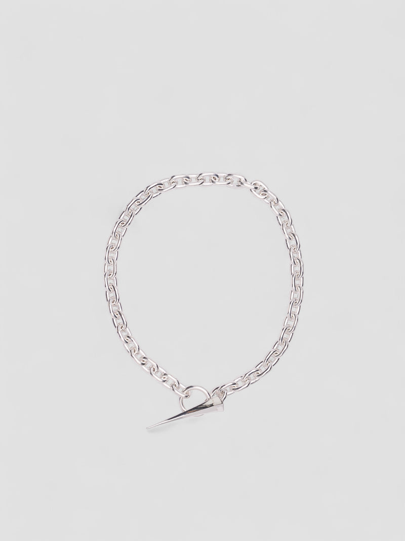 Silver Short Chain Fang Necklace (25S8BJ0103720-SILVER)