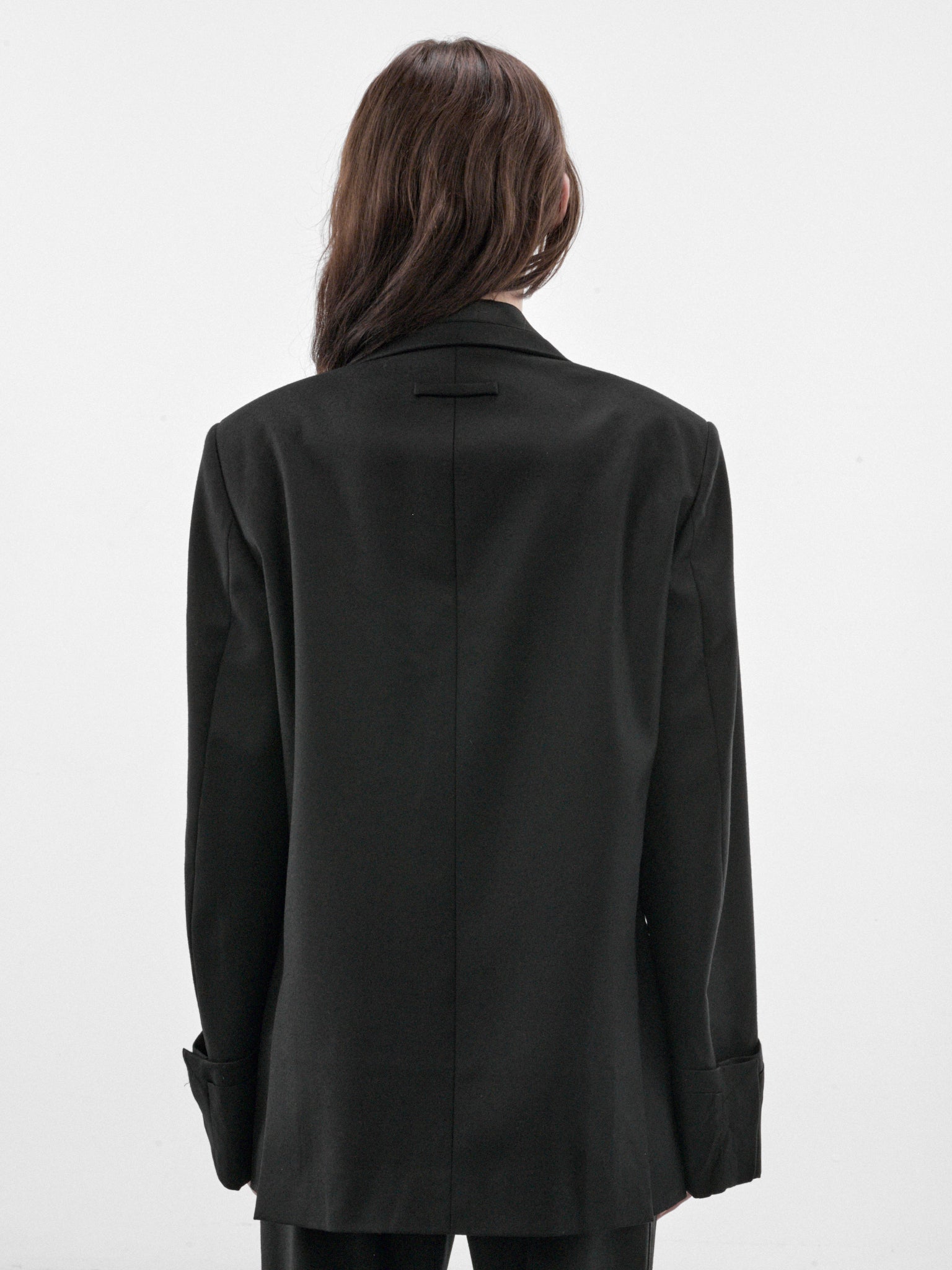 Black Wool Tailored Jacket (26-04-W-JA056-W127-BLACK)
