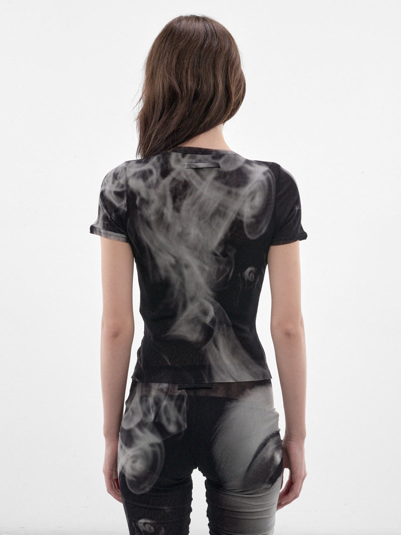 Smoking Women Mesh Baby Tee (26-04-W-TO559-M031P-MULTI)
