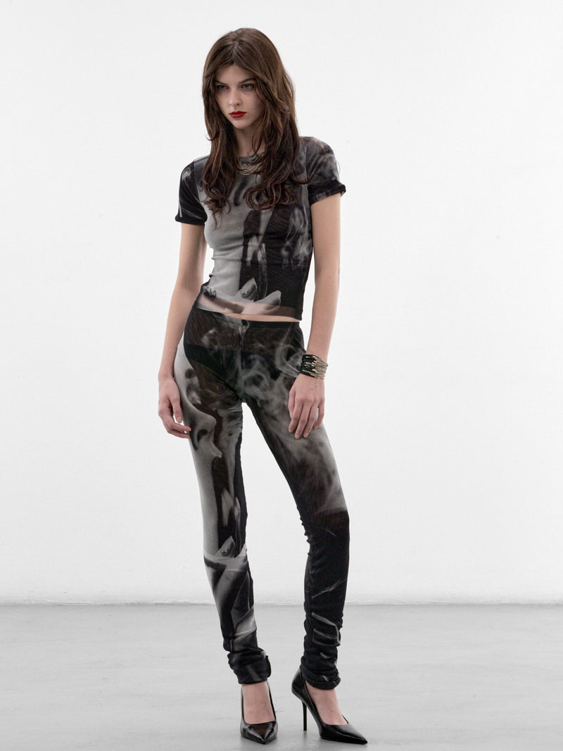 Smoking Women Mesh Flare Pant (26-04-W-TR-169-M031P-MULTI)