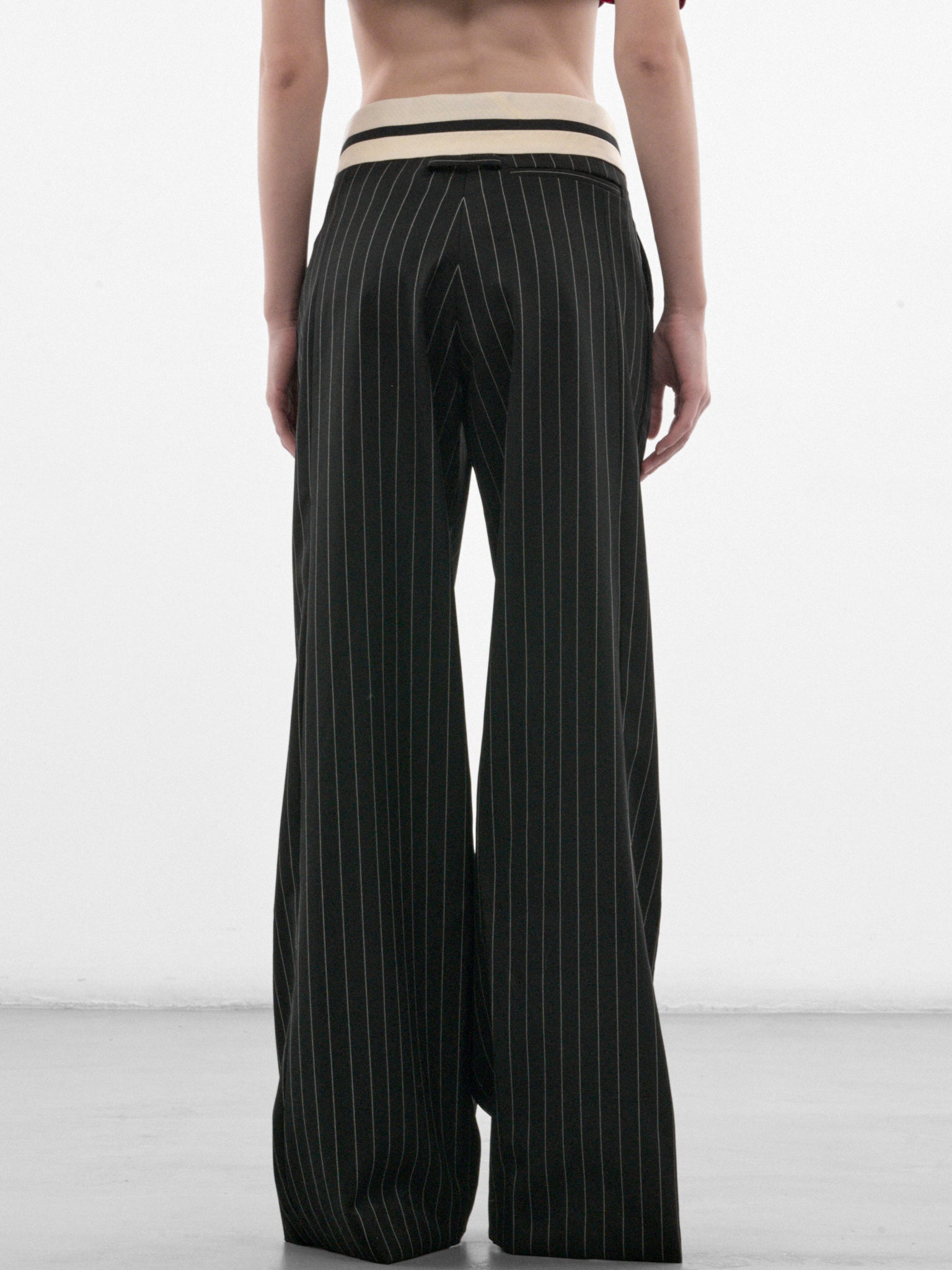 Black Pinstripe Wool Trouser (26-04-W-TR178-C074-BLACK-WHITE)